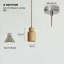 Axyaa Walnut Wood LED Pendant Lamp for Dining Room and Living Room