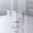 Axyaa Cactus Bunny Duck Clear Glass Tumbler Cup - Table Decor Drinkware