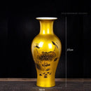 Axyaa Gold Ceramic Vase for Buddha, TV Cabinet & Entrance Decor, 37cm