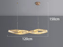 Axyaa Crystal Chandeliers: Modern LED Ceiling Hanging Lights for Living Room