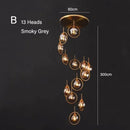 Axyaa Nordic Glass Ball Chandelier for Home Decor Lighting Fixtures