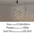Axyaa Modern Loft High Ceiling Chandelier for Villa Hall Entryway Living Room