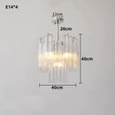 Axyaa Clear Pink Glass Tube Chandelier Luxury Ceiling Pendant Light