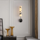 Axyaa Carbon Steel LED Wall Lamp with Pull Chain Switch and Bulgari Marble Stone