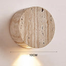 Axyaa Yellow Travertine Wall Light, Natural Stone LED Sconce for Bedroom, Aisle, Restaurant