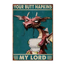 Axyaa Funny Butt Napkins Poster for Home Hotel Cafe Decor