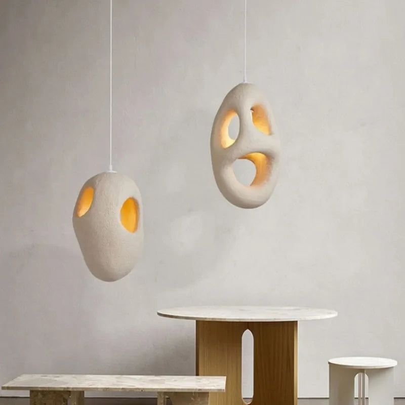 Axyaa Modern Loft Wabi Sabi Pendant Lights Irregular Lustre Lamp Fixtures
