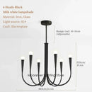 Axyaa French Style Black Golden Iron Chandelier Pendant Lights