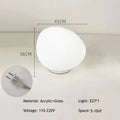 Axyaa Cobblestone Table Lamp: Modern Minimalist LED Lighting for Living Room and Bedroom
