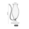 Axyaa Spiral Straw Vampire Glass - Creative Clear Cocktail Cup