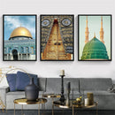 Al-Aqsa & Kaaba Door Canvas Print by Axyaa - Islamic Wall Art for Home Decor