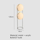 Axyaa Silver Metal Floor Lamp Modern Living Room Bedroom Decor
