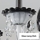 Axyaa Black Lotus Edge Crystal Chandelier: Elegant Home Room Decor Pendant Light