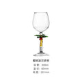 Axyaa Elegant Bell Flower Burgundy Glass Goblet