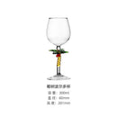 Axyaa Elegant Bell Flower Burgundy Glass Goblet