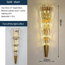 Axyaa Conical Deluxe Crystal Wall Lamp for Study Corridor and Bedside Lighting