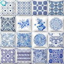 Axyaa Blue Mandala Pattern Pillow Case 45*45cm