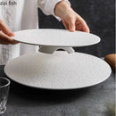 Axya White Ceramic Dinner Plate Set Steak Sushi Fruit Bowl Sashimi Dish