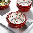 Axyaa Retro Ceramic Fruit Bowl Set for Stylish Table Presentation