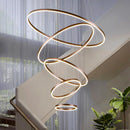 Axyaa Facil Chandelier Staircase Hall Ceiling Lamp Indoor Lighting Fixtures