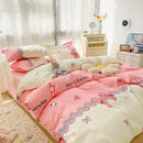Axyaa Kawaii Kids Girls Bedding Set, Cute Print Duvet Cover, Single/Full/Queen Size