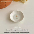 Axyaa Flower Ceramic Relief Dinner Plate Set for Pasta, Bread, Dessert - Restaurant Tableware