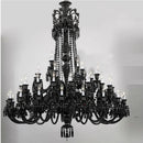 Axyaa Black Crystal Chandelier: Luxurious Lighting for Villa, Hotel, Living Room, Dining Room