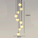 Axyaa Staircase Chandeliers for Living Room LED Pendant Light Lamps