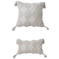 Bohemian Tufted Pillow Cover with Moroccan Embroidery by Axyaa