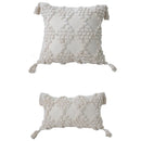 Bohemian Tufted Pillow Cover with Moroccan Embroidery by Axyaa