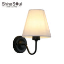 Axyaa Fabric Retro Wall Lamp E27 Nordic Style LED Indoor Lighting