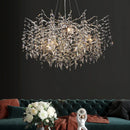 Axyaa Nordic Silver Crystal Chandelier Pendant Light - Elegant Luxury Design