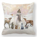 Axyaa Merry Christmas Cotton Linen Pillowcase Home Decor Happy New Year
