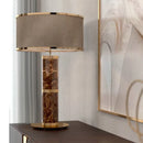 Marble Base Fabric Table Lamp Home Decor Bedside Desk Luxury Lighting for Axyaa