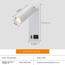 Axyaa Nordic LED Wall Lamp With Switch, USB Bedside Wall Light