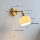 Axyaa Nordic LED Ceramic Wall Sconce Light for Bedroom Living Room Fixtures