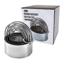 Axyaa Stainless Steel Circle Cookie Cutter Set for Baking & Pastry