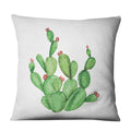 Luxurious Axyaa Succulent Cactus Flower Printed Linen Throw Pillow Case