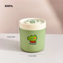 Axyaa Stainless Steel Thermal Lunch Box for Kids - Stackable, Leak-proof & Microwave Safe
