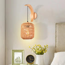 Axyaa Modern Wood Hemp Rope Wall Light Sconce for Home Decor Lighting