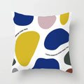 Abstract Geometric Mountain Pillowcase Blue Polyester for Sofa Hotel Office Seat Cushion Cover