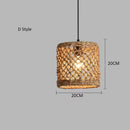 Axyaa Bamboo Rattan Chandelier Pendant Lights LED