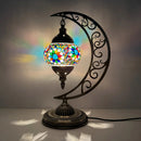 Axyaa Vintage Art Deco Mosaic Glass Table Lamp