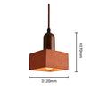 Axyaa Red Stone Ceiling Light: Retro Industrial LED Home Decor for Modern Spaces