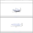 Axyaa Bergamot Leaves Plate: White Ceramic Creative Tableware for Molecular Cuisine