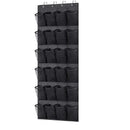 Axyaa 24-Pocket Over the Door Shoe Organizer - Large Mesh Pockets for Shoes
