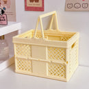 Axyaa Portable Folding Storage Basket: Organize Books, Cosmetics & More!