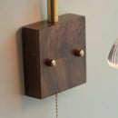Axyaa Glass Pink LED Wall Lights Pull Chain Switch Bedside Lamp Sconce