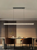 Axyaa Cracked Ice Linear Chandelier: Modern Decorative Kitchen Island Pendant Lighting