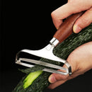 Axyaa Solid Wood Handle Peeler Paring Knife for Fruits Vegetables Grater Slicer